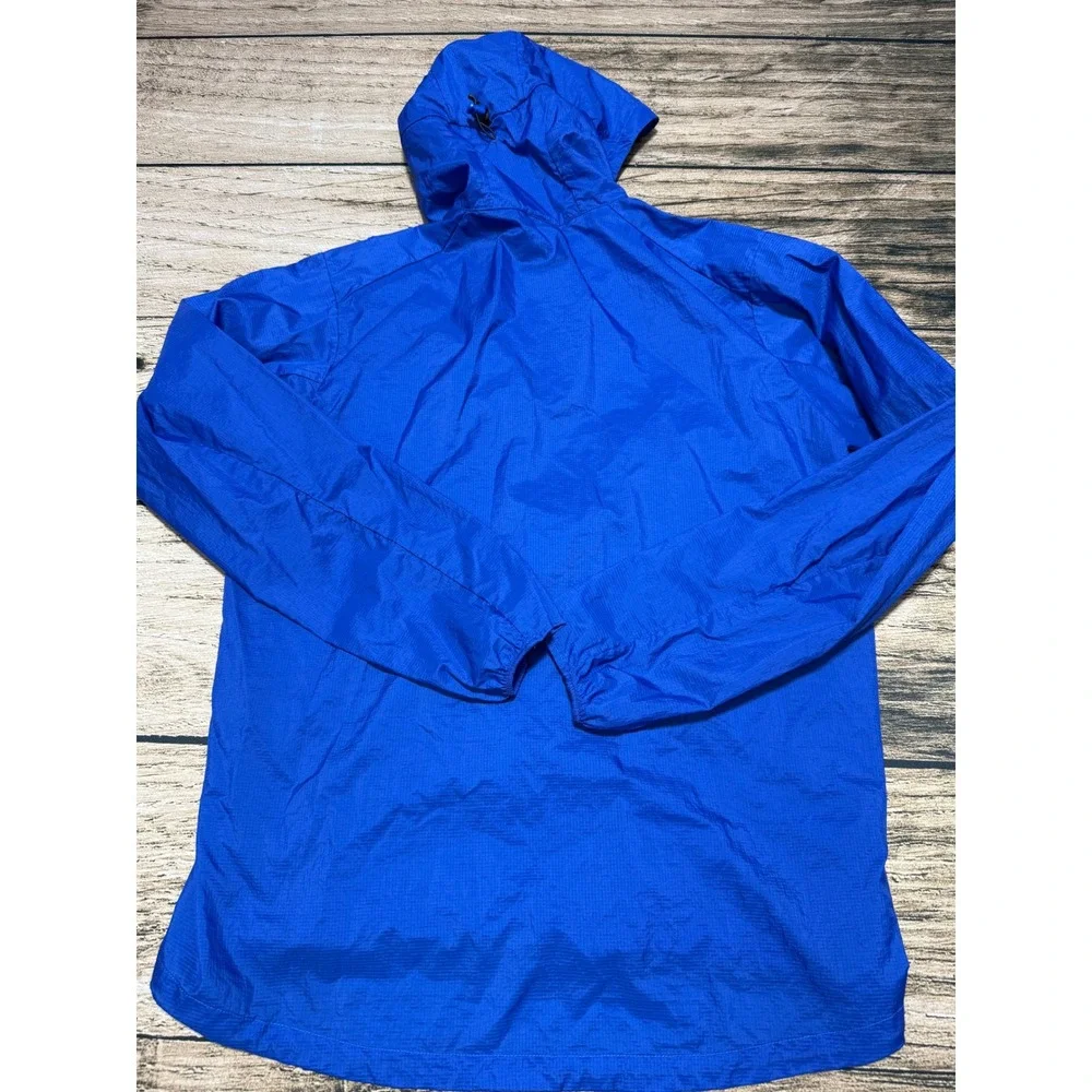Patagonia Jacket Mens L Blue Rain Windbreaker Lightweight Packable Pocket Hiking
